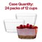 Clear Fluted Rectangular Disposable Plastic Pudding Cups - 5.5 oz. (288 Cups)